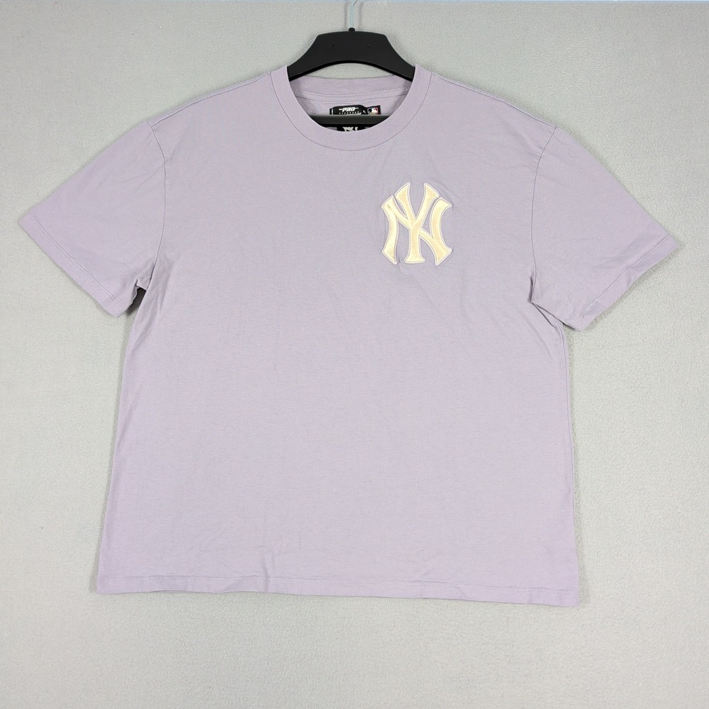 Pro Standard Shirt Mens XL Purple NY Yankees Patch MLB Luxury Sportswear Tee